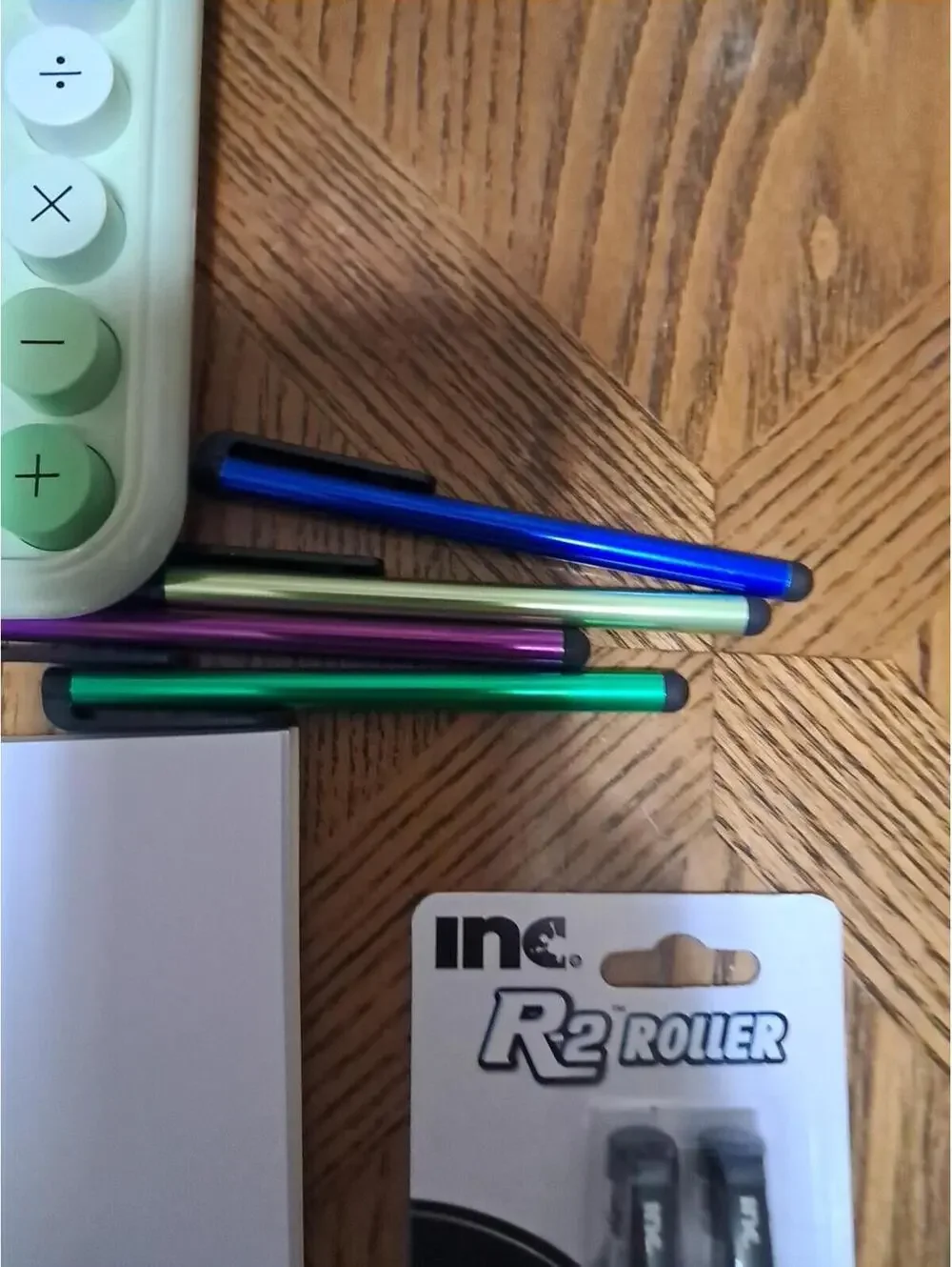 Lot‎ Of Stationary Sketch/note Book 4 Stylis'  Roller Pens And Green Calculator